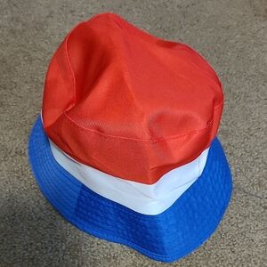 The Netherlands Red, White, and Blue Bucket Hat,orange Inside